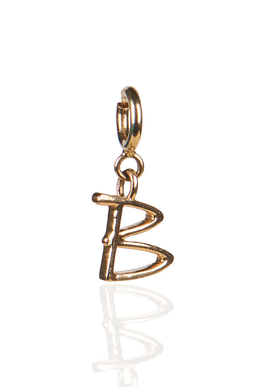 Initial B 18kt Gold Charm