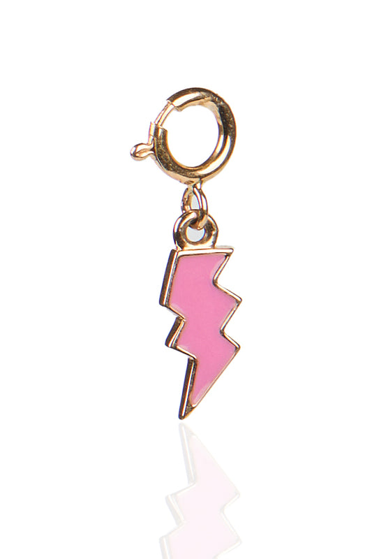 Pink Flash 18kt Gold Charm