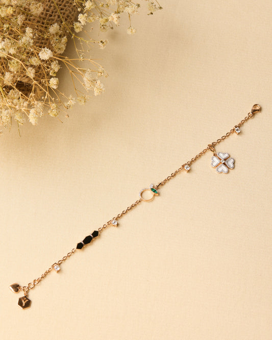 Empower Diamond Enamel Bracelet