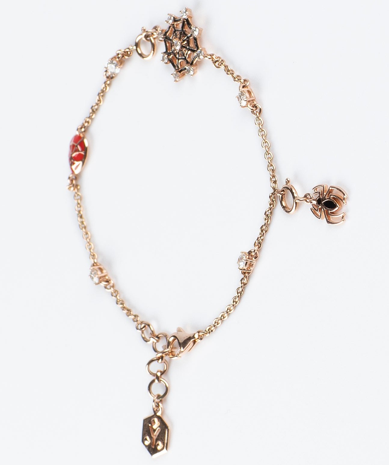 Rosé Charm Diamond Bracelet