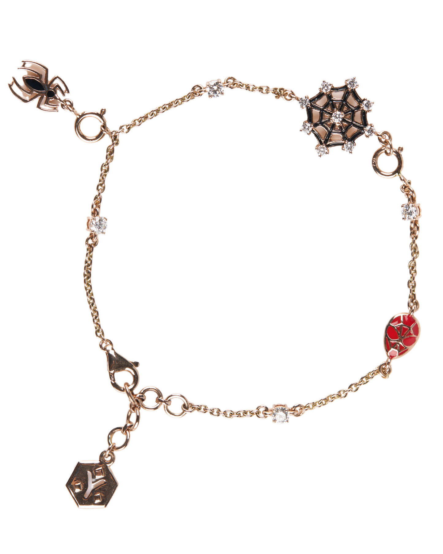 Rosé Charm Diamond Bracelet